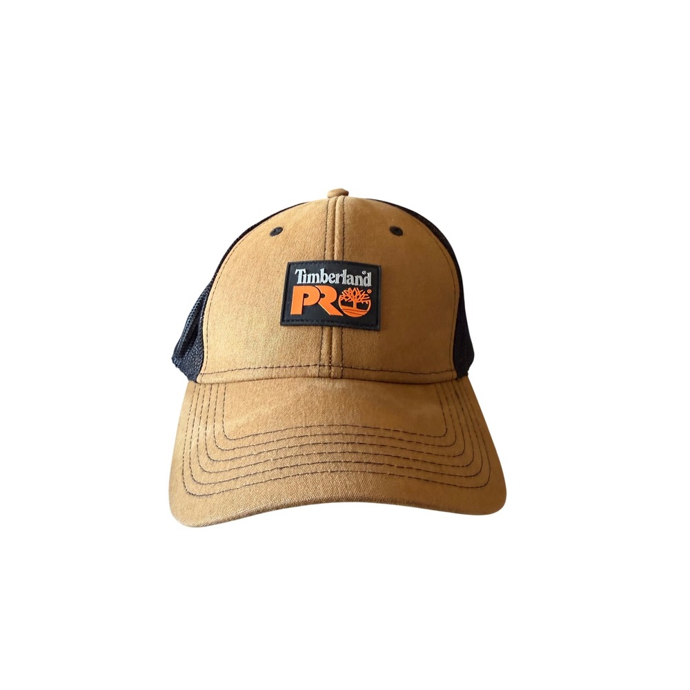 Timberland PRO Trucker Hat Wheat Black Mesh Snapback Workwear Cap OSFM
